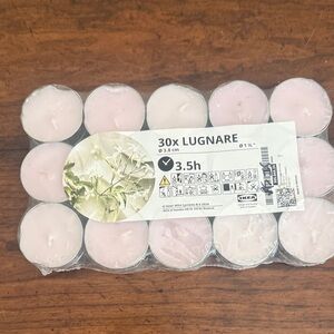 IKEA Lugnare Soft Pink Tealight Candles